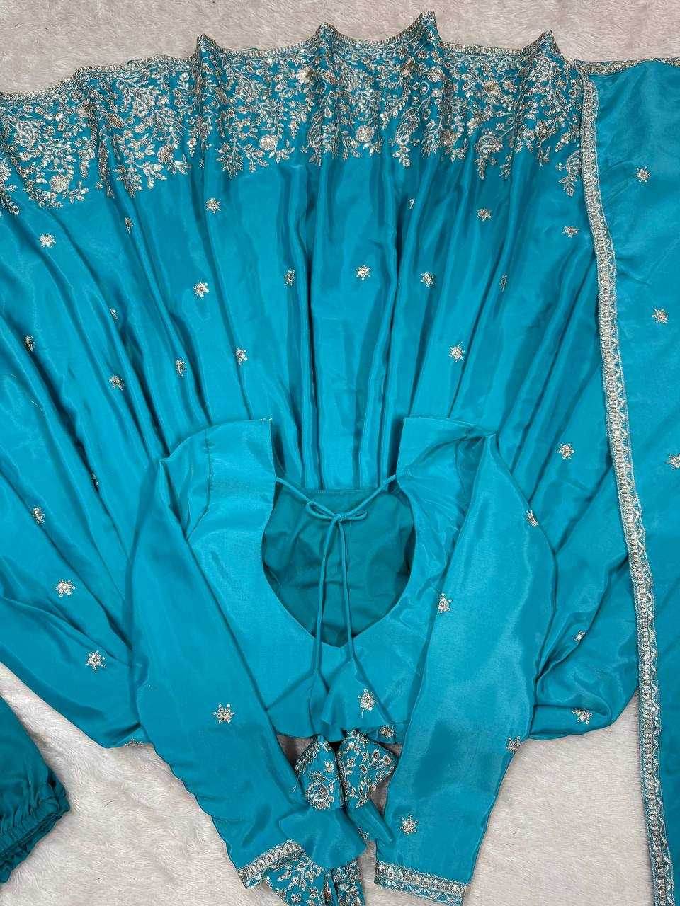 Assam Silk Embroidery Gown - MYLUXURY LANE ENTERPRISE
